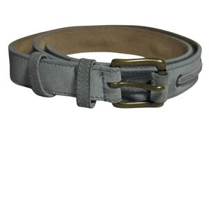 CLAIBORNE Vintage Western Style Gray Leather Belt Mens